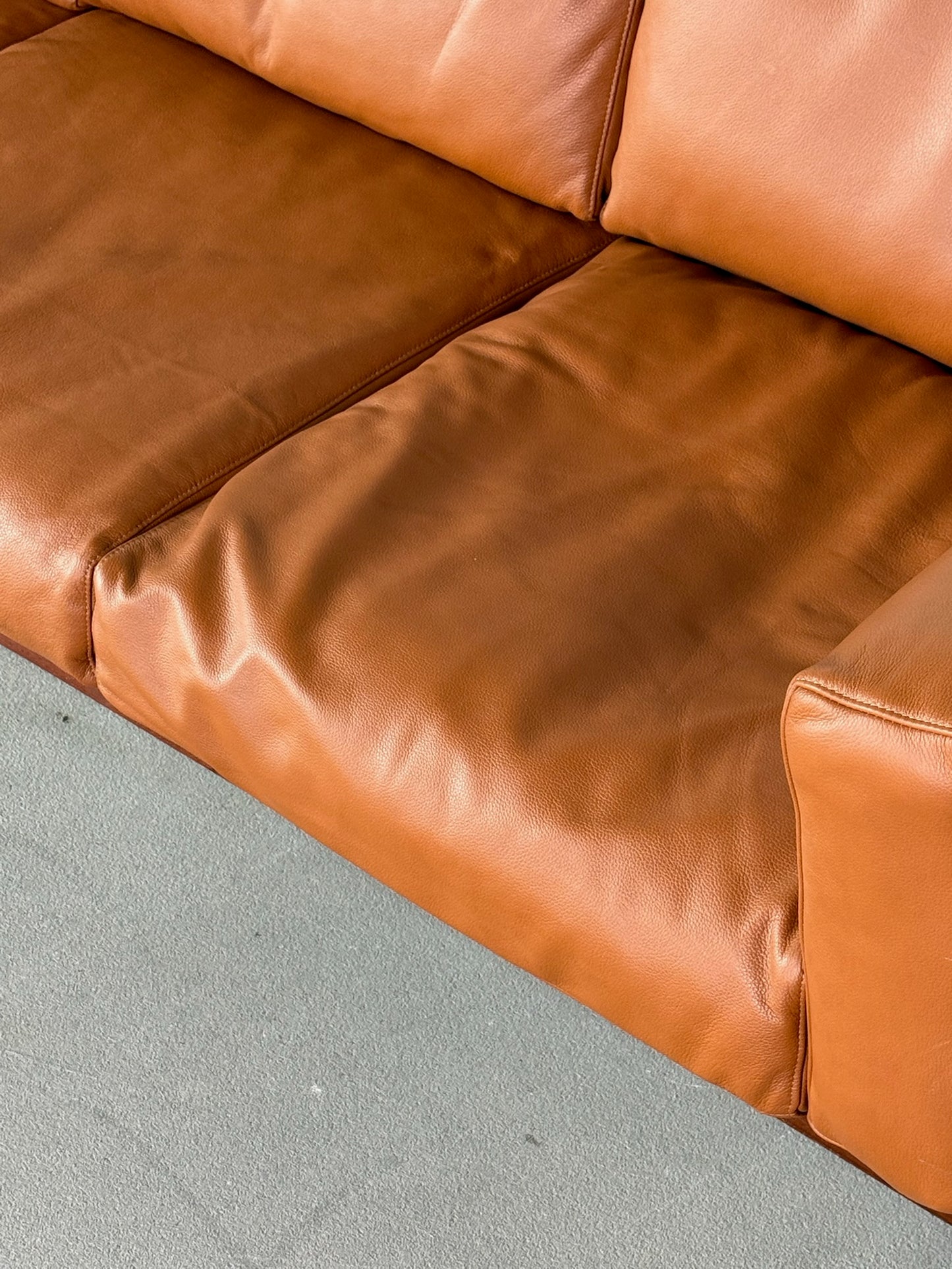 BASTIANO cognac leather sofa