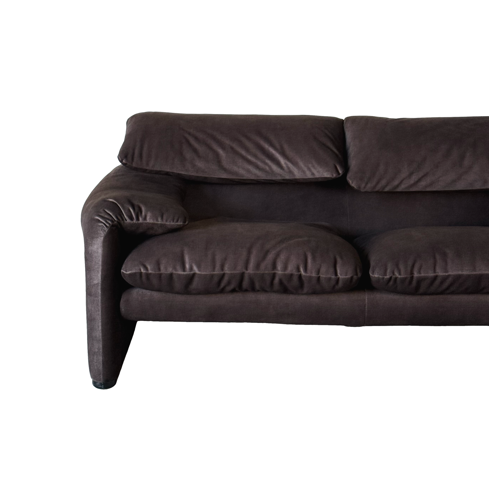 MARALUNGA brown velvet sofa