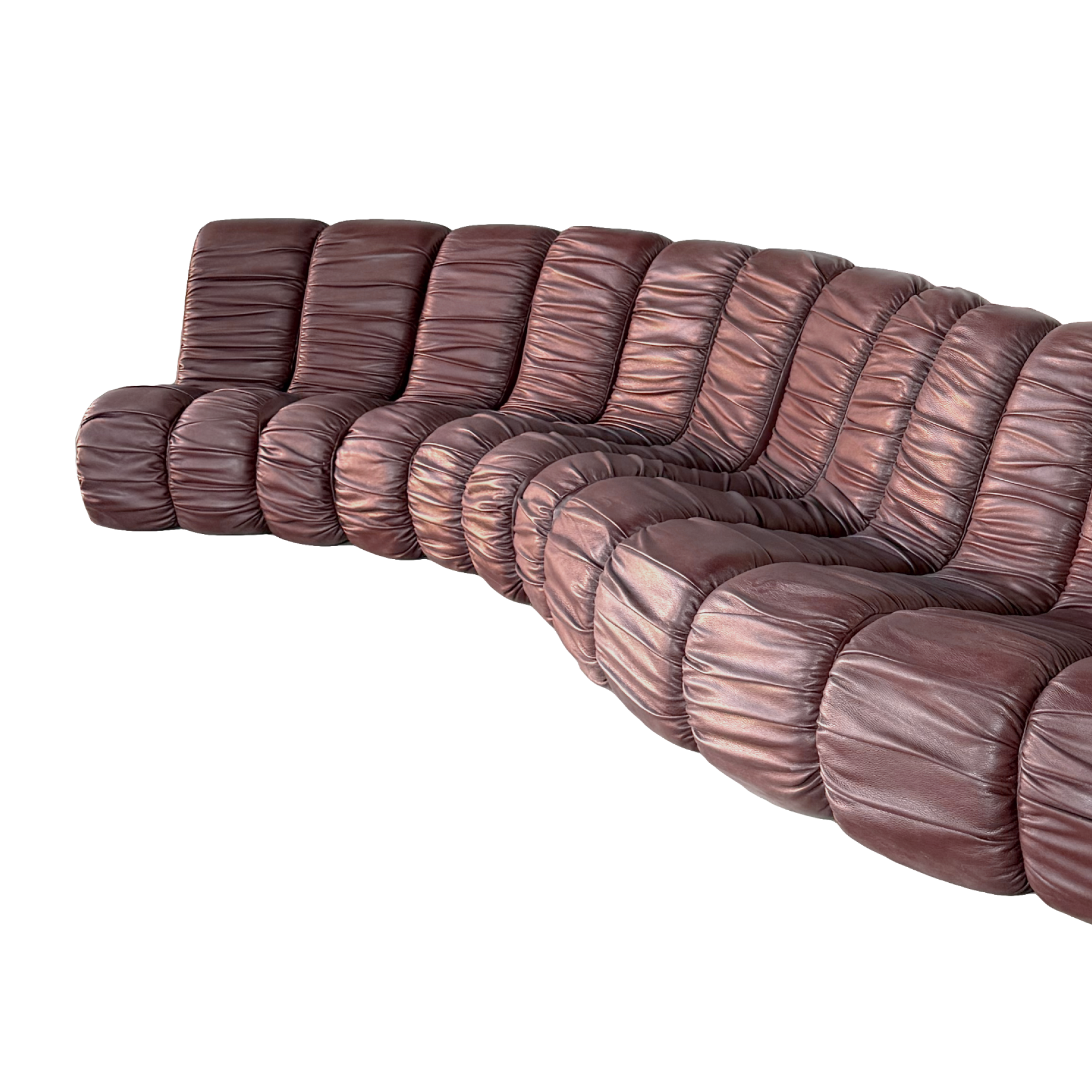 SNAKE leather modular sofa