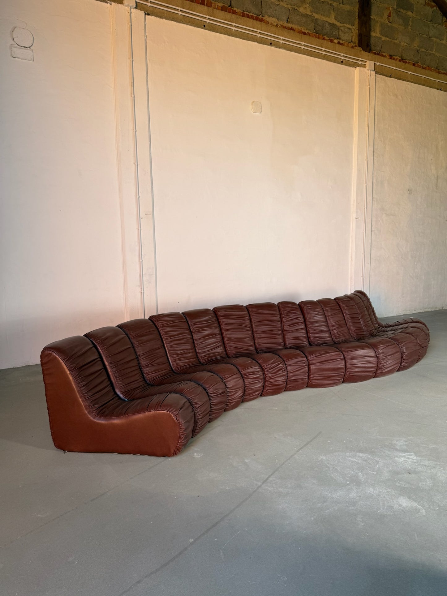 SNAKE leather modular sofa