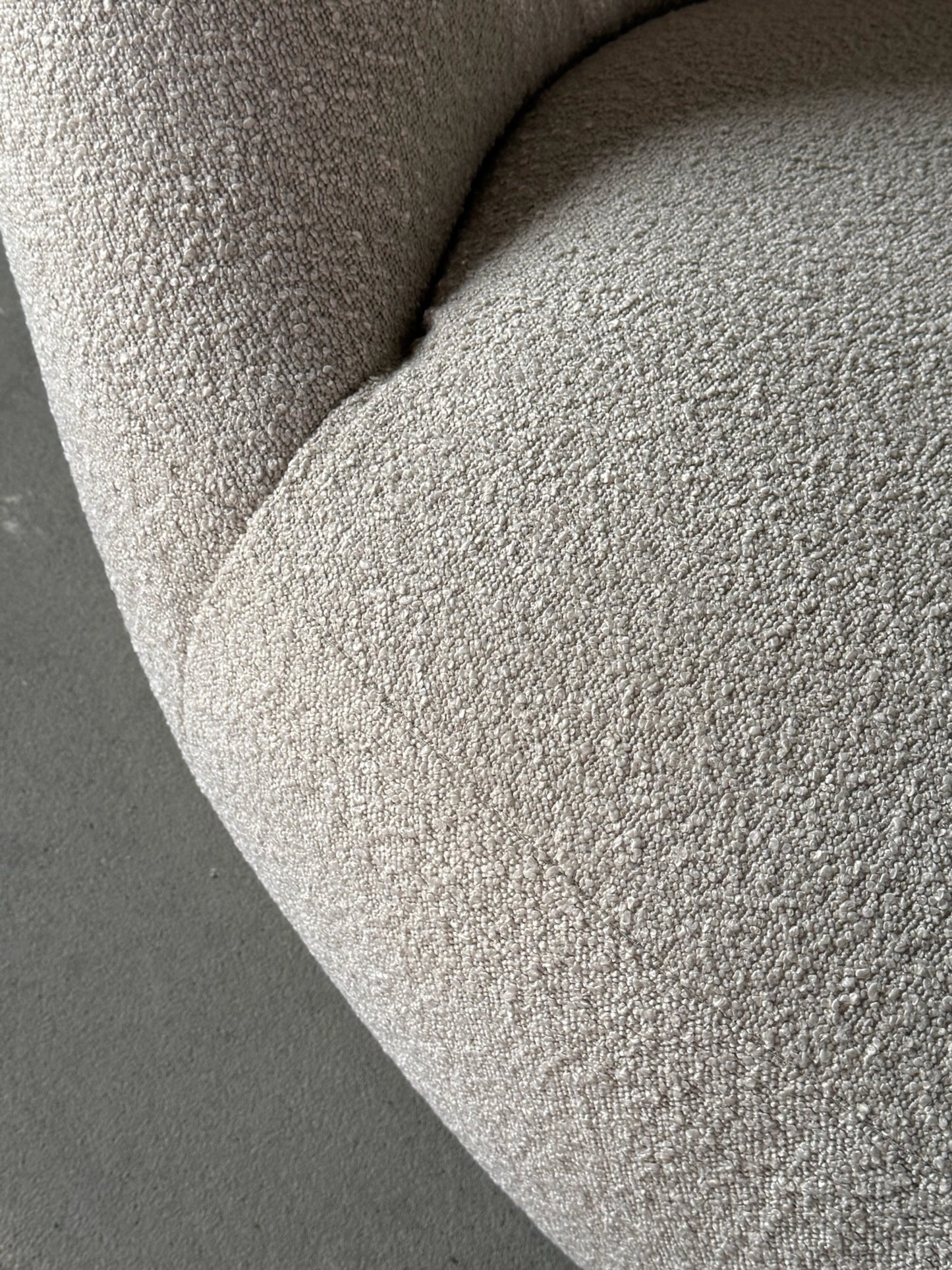 XL curved bouclé sofa